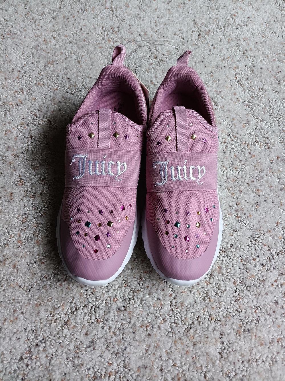 Juicy Couture Rose Pink Slip-On Sneakers with Stud Embellishments
